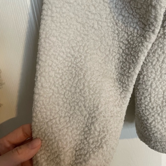 Carhartt Relaxed Fit Fleece Pullover in Cream and Brown Size Large 12-14 - Picture 5 of 9